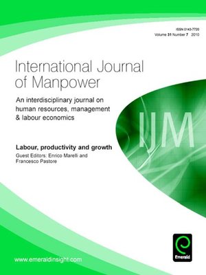 cover image of International Journal of Manpower, Volume 31, Issue 7